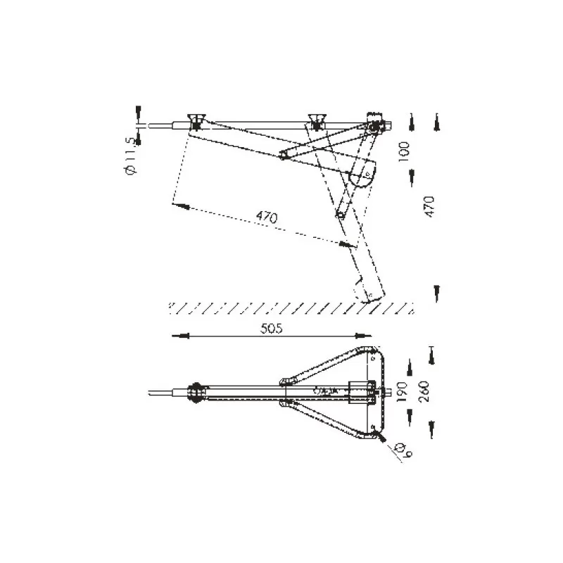 AL-KO Vérin 470 Mm - 800 Kg 4 AL-KO Vérin 470 Mm - 800 Kg – Image 2