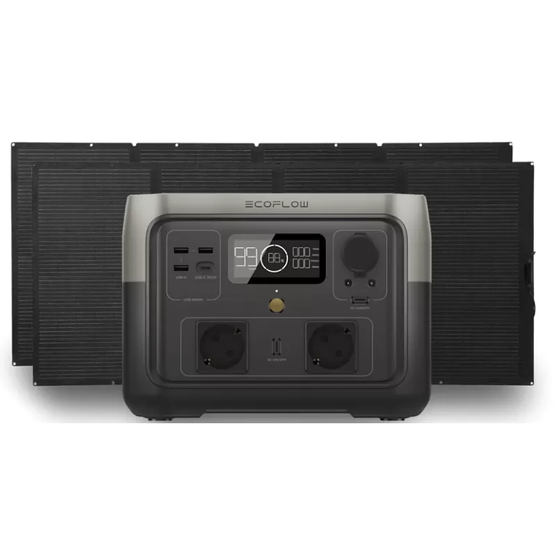 ECOFLOW River 2 Max 512 Wh + Panneaux Solaires 2 X 110 W 3 ECOFLOW River 2 Max 512 Wh + Panneaux Solaires 2 X 110 W