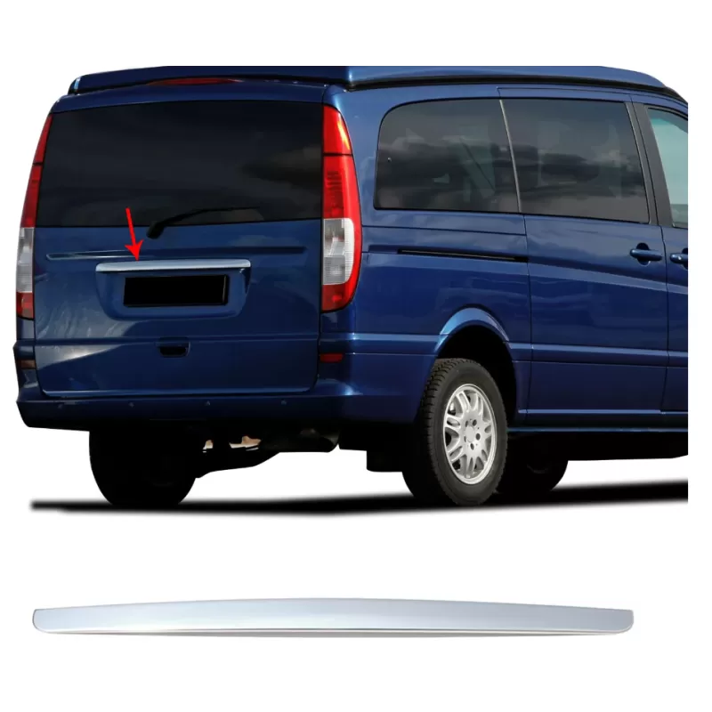 OMAC Couvre éclairage De Plaque Hayon Inox MB Vito W639 4 OMAC Couvre éclairage De Plaque Hayon Inox MB Vito W639 – Image 2