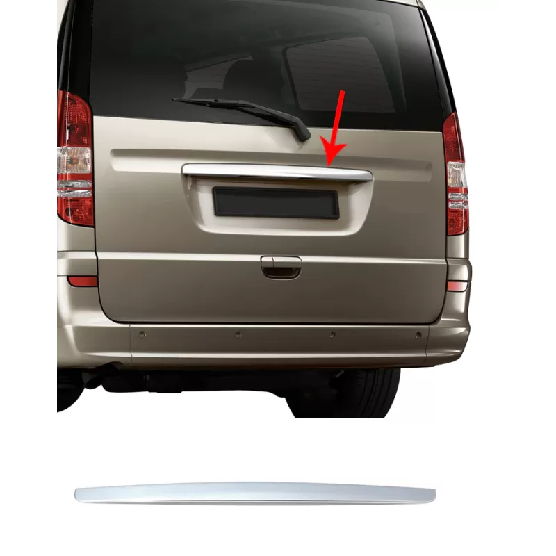 OMAC Couvre éclairage De Plaque Hayon Inox MB Vito W639 3 OMAC Couvre éclairage De Plaque Hayon Inox MB Vito W639