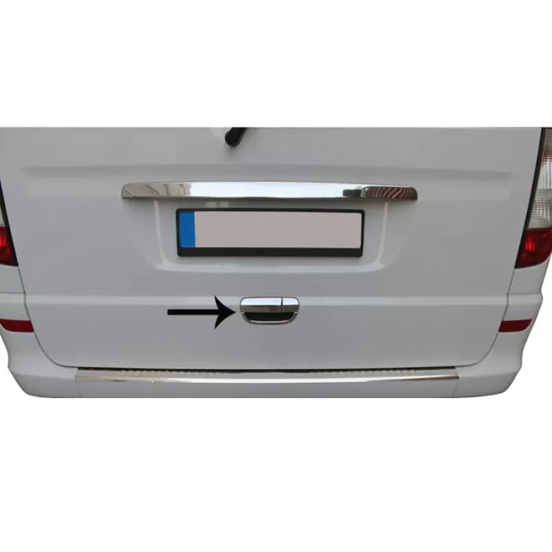 OMAC Couvre Poignée De Hayon Inox Chromé MB Vito W639 4 OMAC Couvre Poignée De Hayon Inox Chromé MB Vito W639 – Image 2