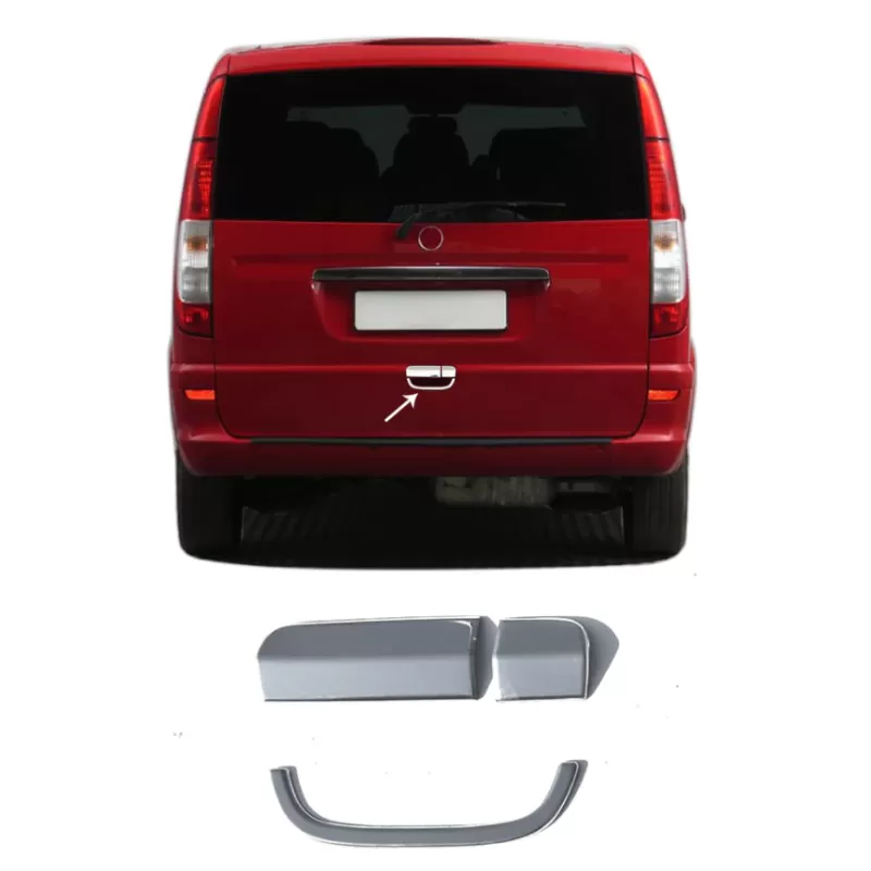 OMAC Couvre Poignée De Hayon Inox Chromé MB Vito W639 3 OMAC Couvre Poignée De Hayon Inox Chromé MB Vito W639